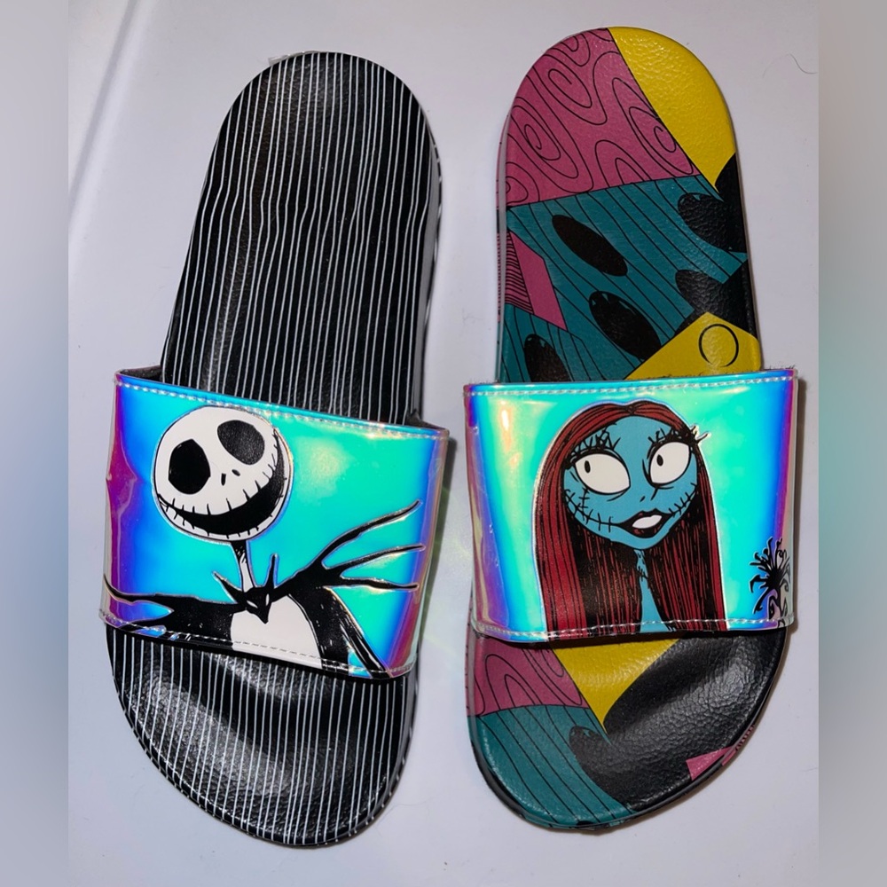 Nightmare Before Christmas Jack & Sally Slides Men’s 11